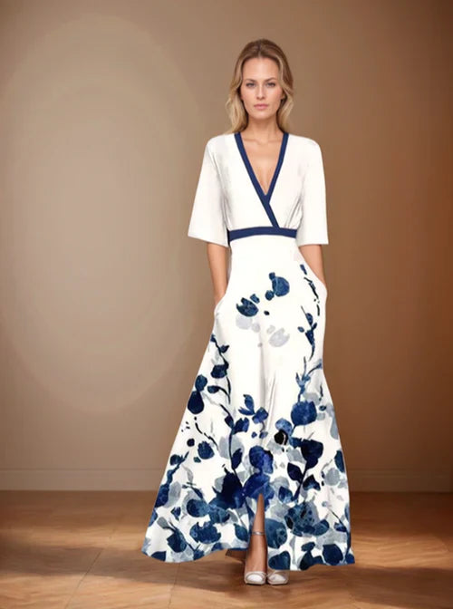 Margaret™ - Elegant Floral Wrap Dress