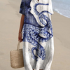 Casual Dress with Women's Octopus Art Print