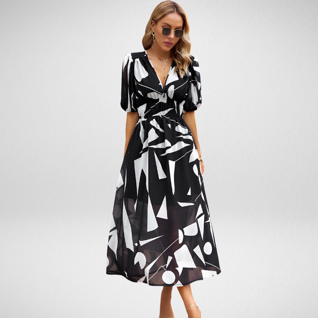 Lydia™ - Charming V-neck dress