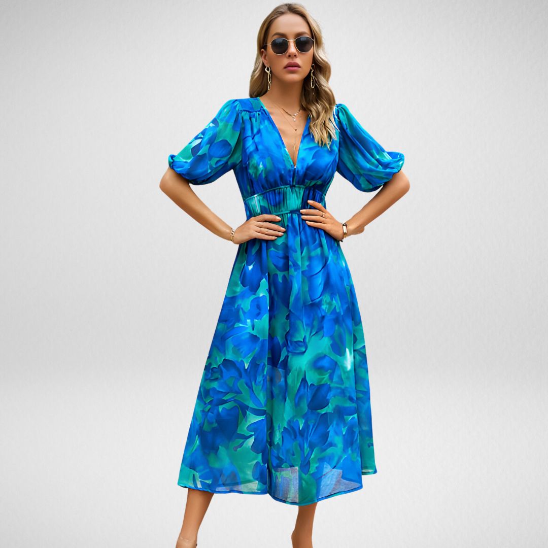 Lydia™ - Charming V-neck dress