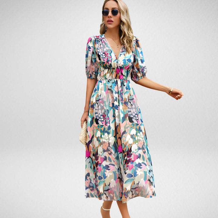 Lydia™ - Charming V-neck dress