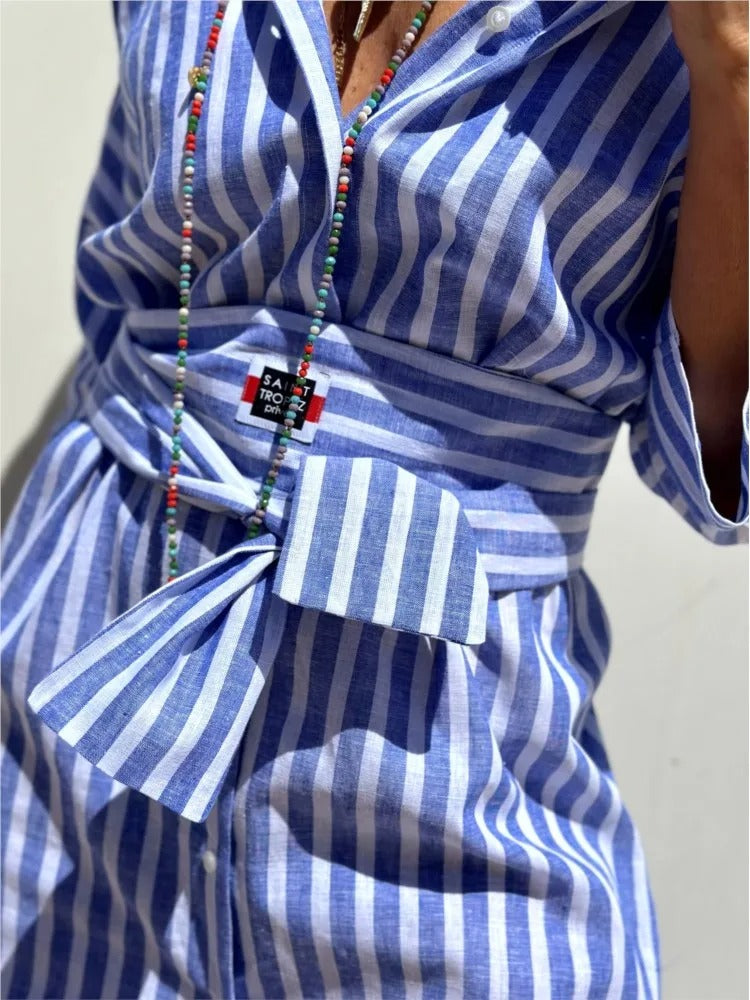 Jessica™ - Striped Dress with Collar