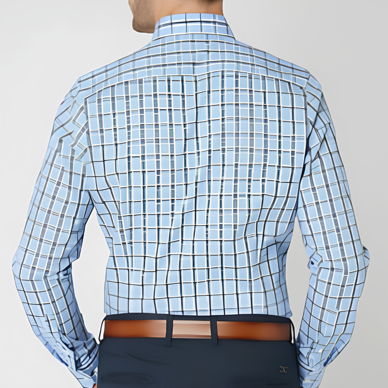 Joseph™ - Elegant Checkered Long Sleeve Shirt