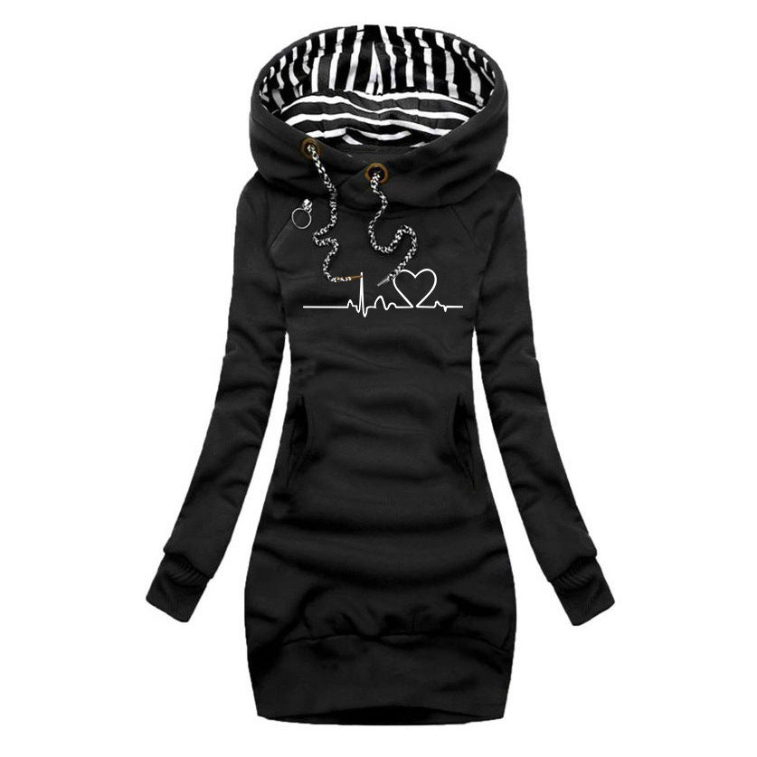 Cristina™ - Sweater Dress with Heartbeat Print