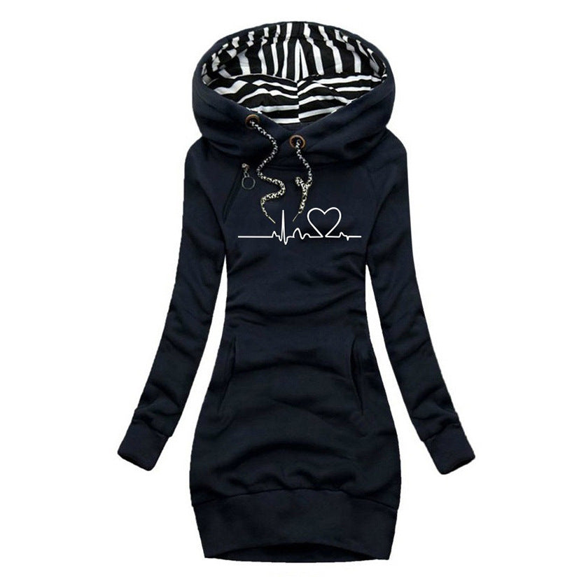 Cristina™ - Sweater Dress with Heartbeat Print