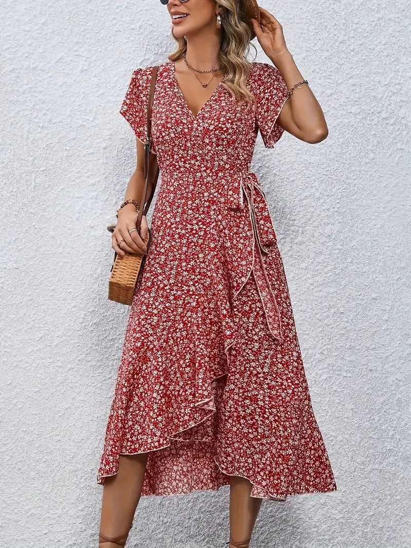 Melva™ - Elegant Floral Print Dress