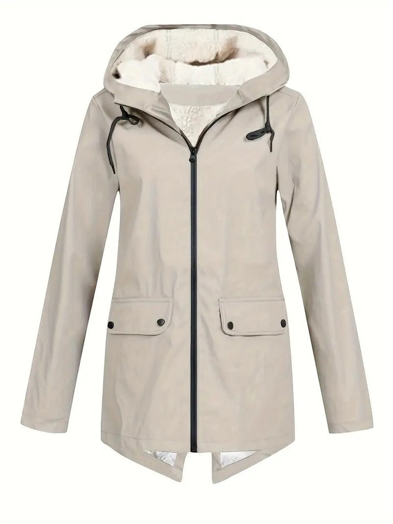 Deborah™ – Cozy Sophisticated Zip-Up Raincoat