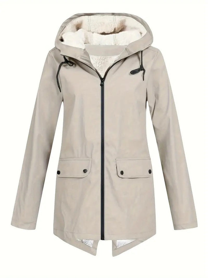 Deborah™ – Cozy Sophisticated Zip-Up Raincoat