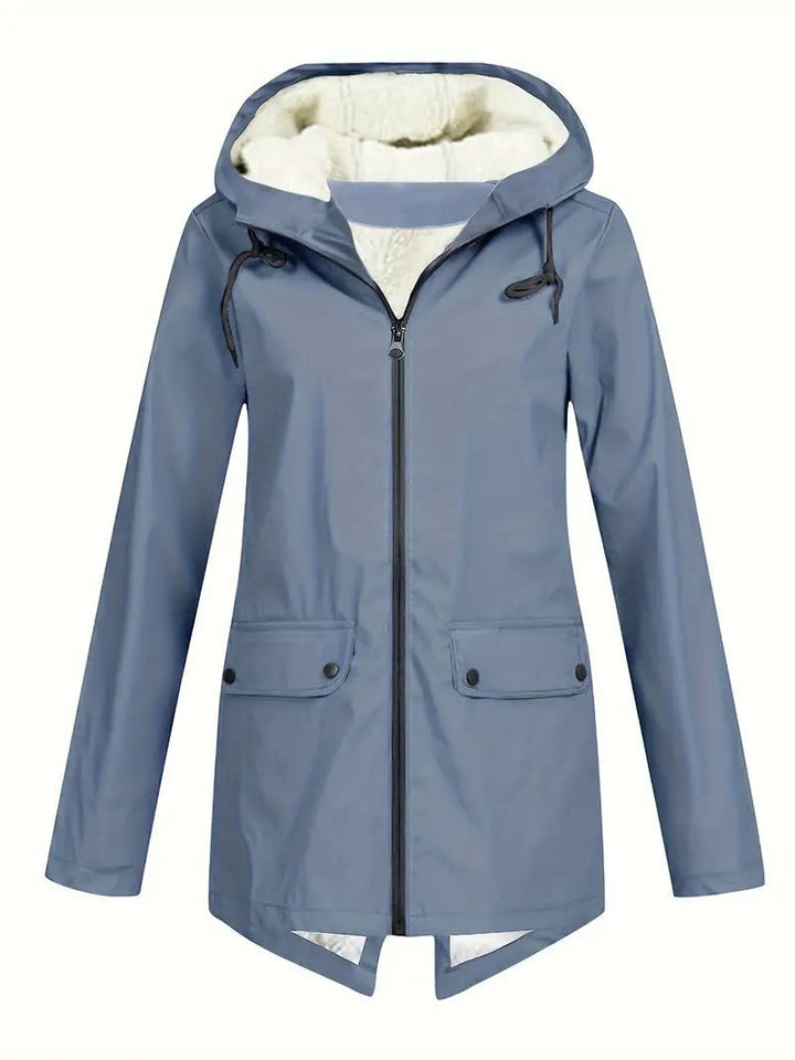 Deborah™ – Cozy Sophisticated Zip-Up Raincoat