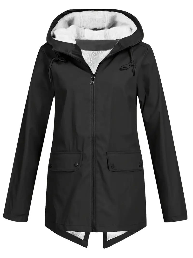 Deborah™ – Cozy Sophisticated Zip-Up Raincoat