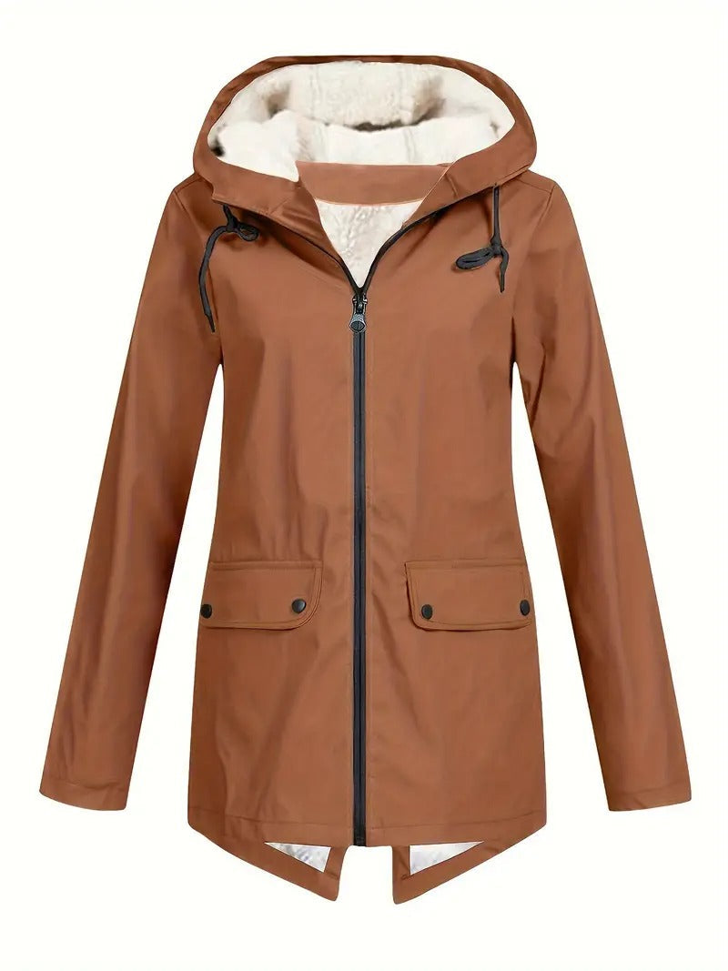 Deborah™ – Cozy Sophisticated Zip-Up Raincoat