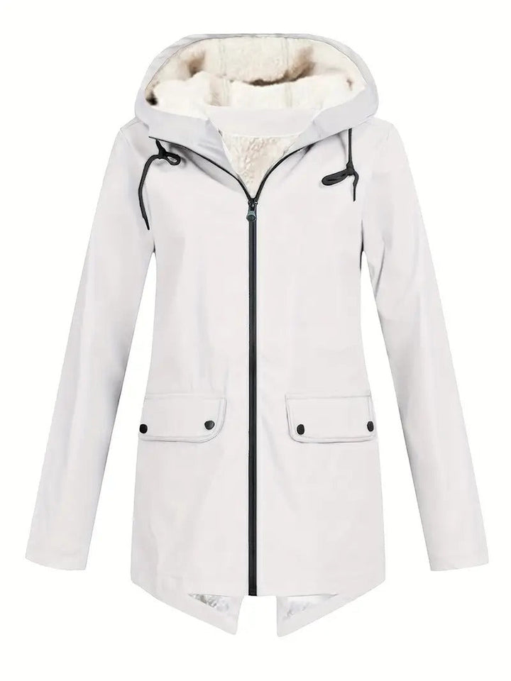 Deborah™ – Cozy Sophisticated Zip-Up Raincoat