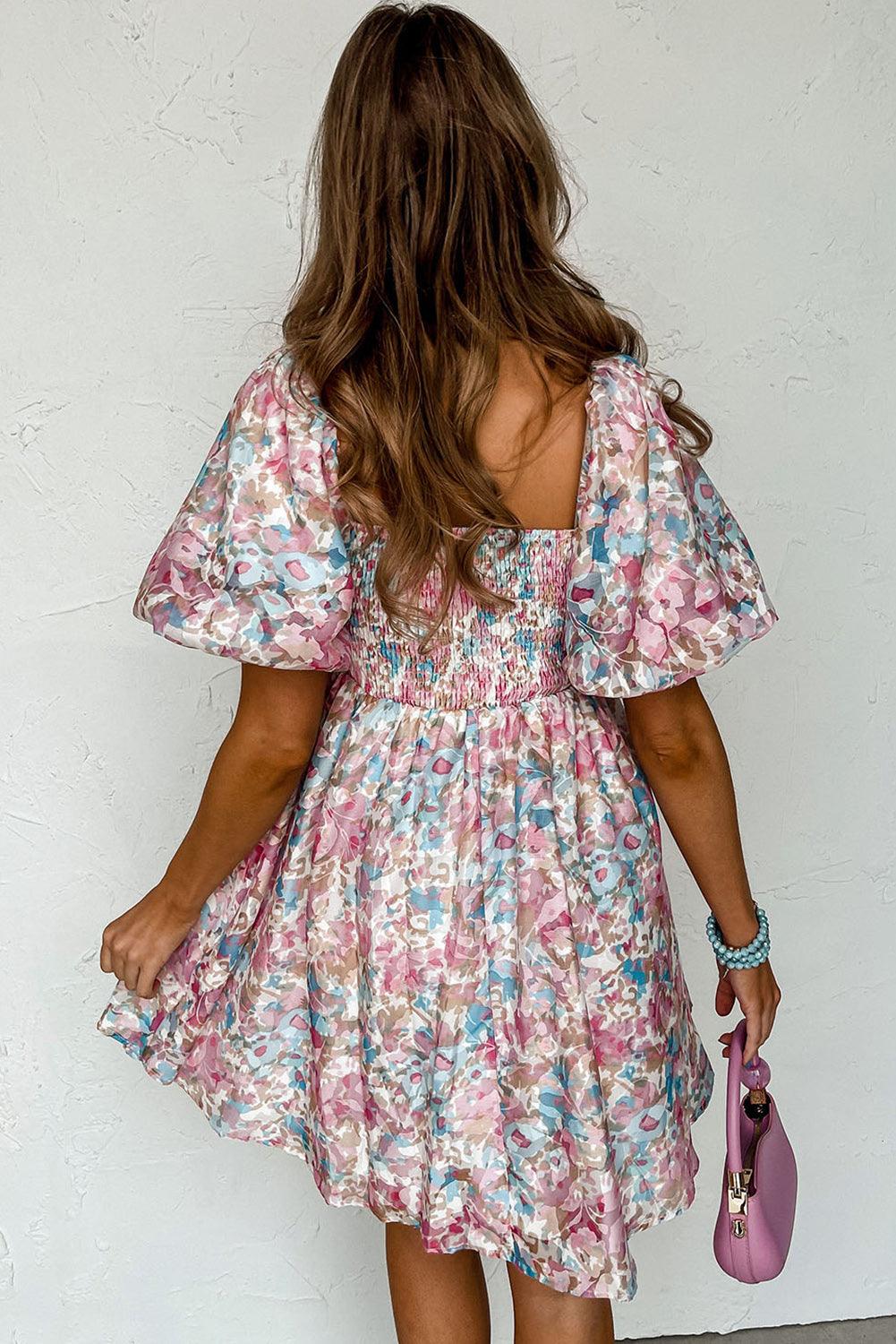 Maisie™ - Charming Smocked Dress with Puff Sleeves