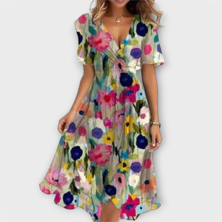 Sienna™ - Mini Dress with V-Neck