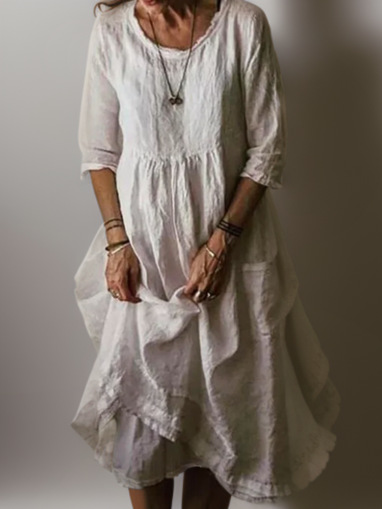 Carol™ - Maxi Dress with Loose Round Neck