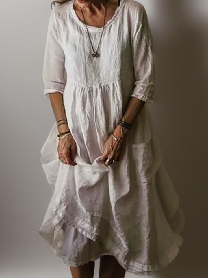 Carol™ - Maxi Dress with Loose Round Neck
