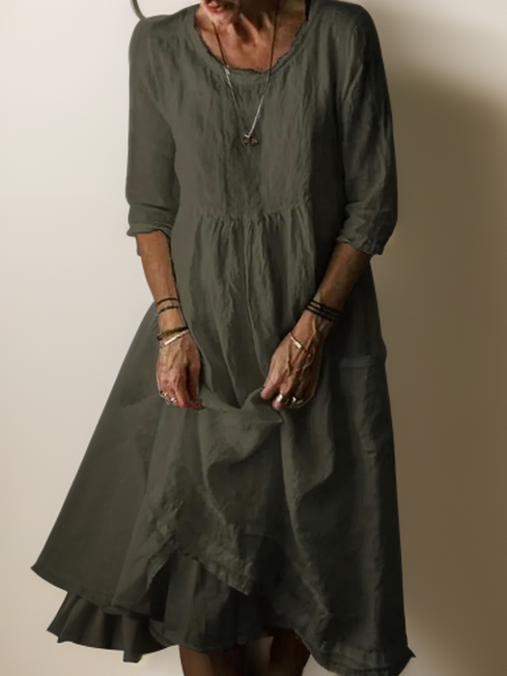 Carol™ - Maxi Dress with Loose Round Neck