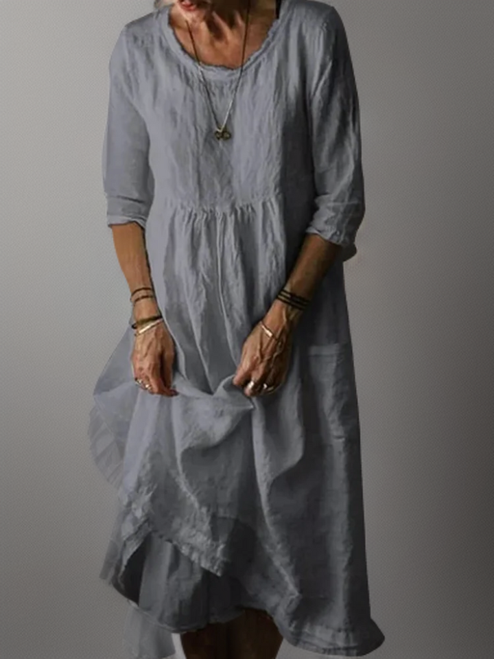 Carol™ - Maxi Dress with Loose Round Neck