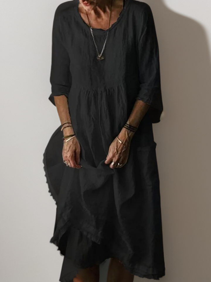 Carol™ - Maxi Dress with Loose Round Neck