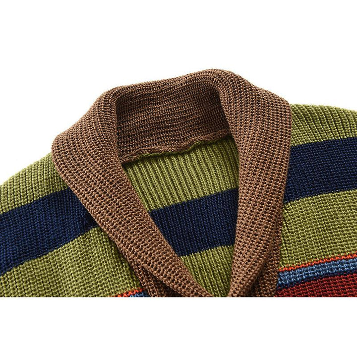 Jack™ - Men's Colorblock Lapel Sweater Jacket