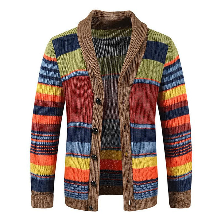 Jack™ - Men's Colorblock Lapel Sweater Jacket