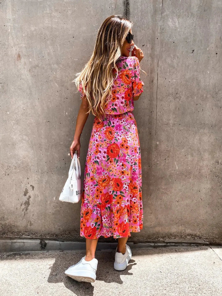 Niamh™ - Chic Floral Elegance Dress