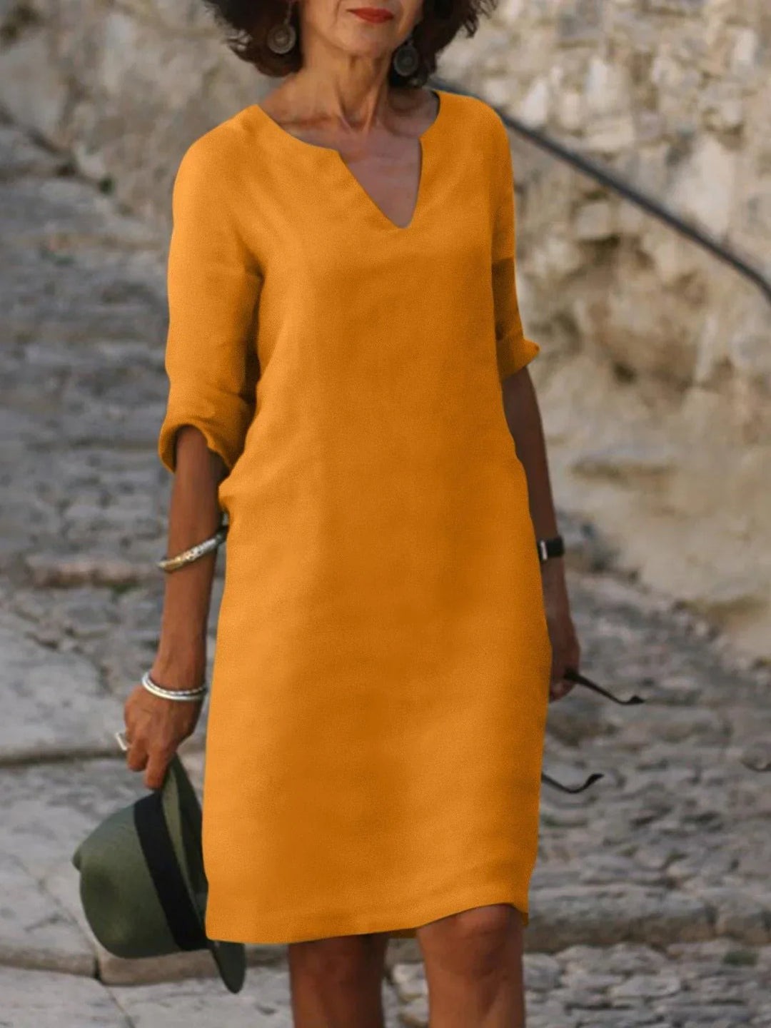 Maisie™ - V-Neck Dress with Tummy Covering