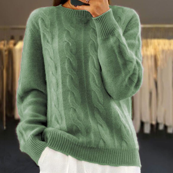 Eleanor™ - Sophisticated Cozy Knit Jumper with Braided Lines
