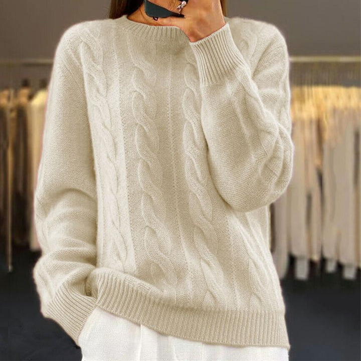 Eleanor™ - Sophisticated Cozy Knit Jumper with Braided Lines