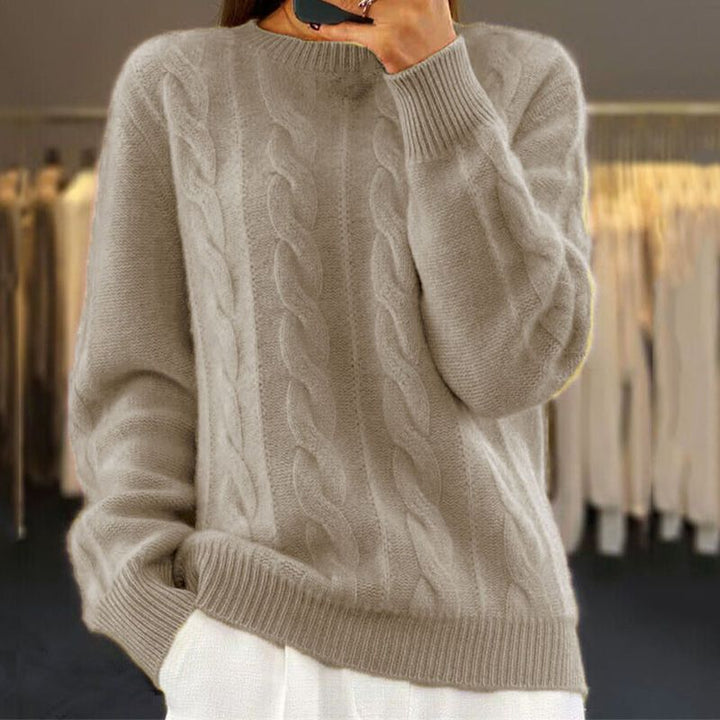 Eleanor™ - Sophisticated Cozy Knit Jumper with Braided Lines