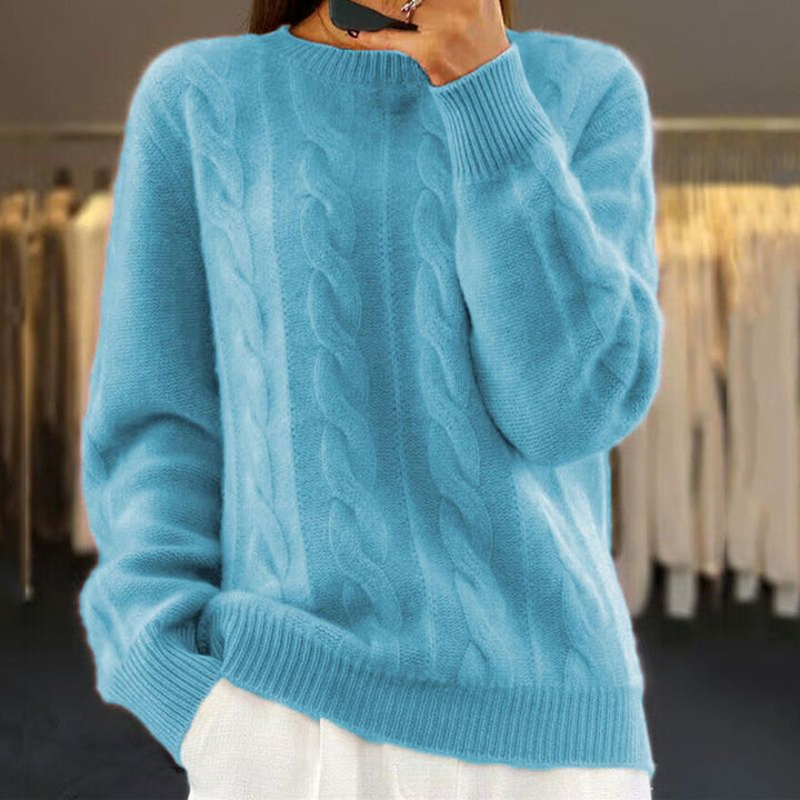 Eleanor™ - Sophisticated Cozy Knit Jumper with Braided Lines