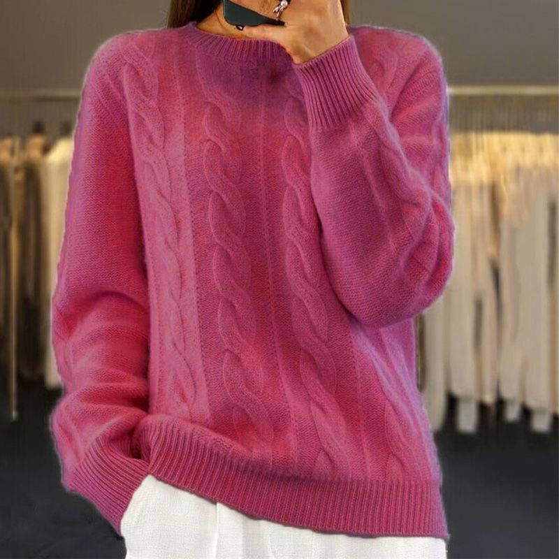 Eleanor™ - Sophisticated Cozy Knit Jumper with Braided Lines