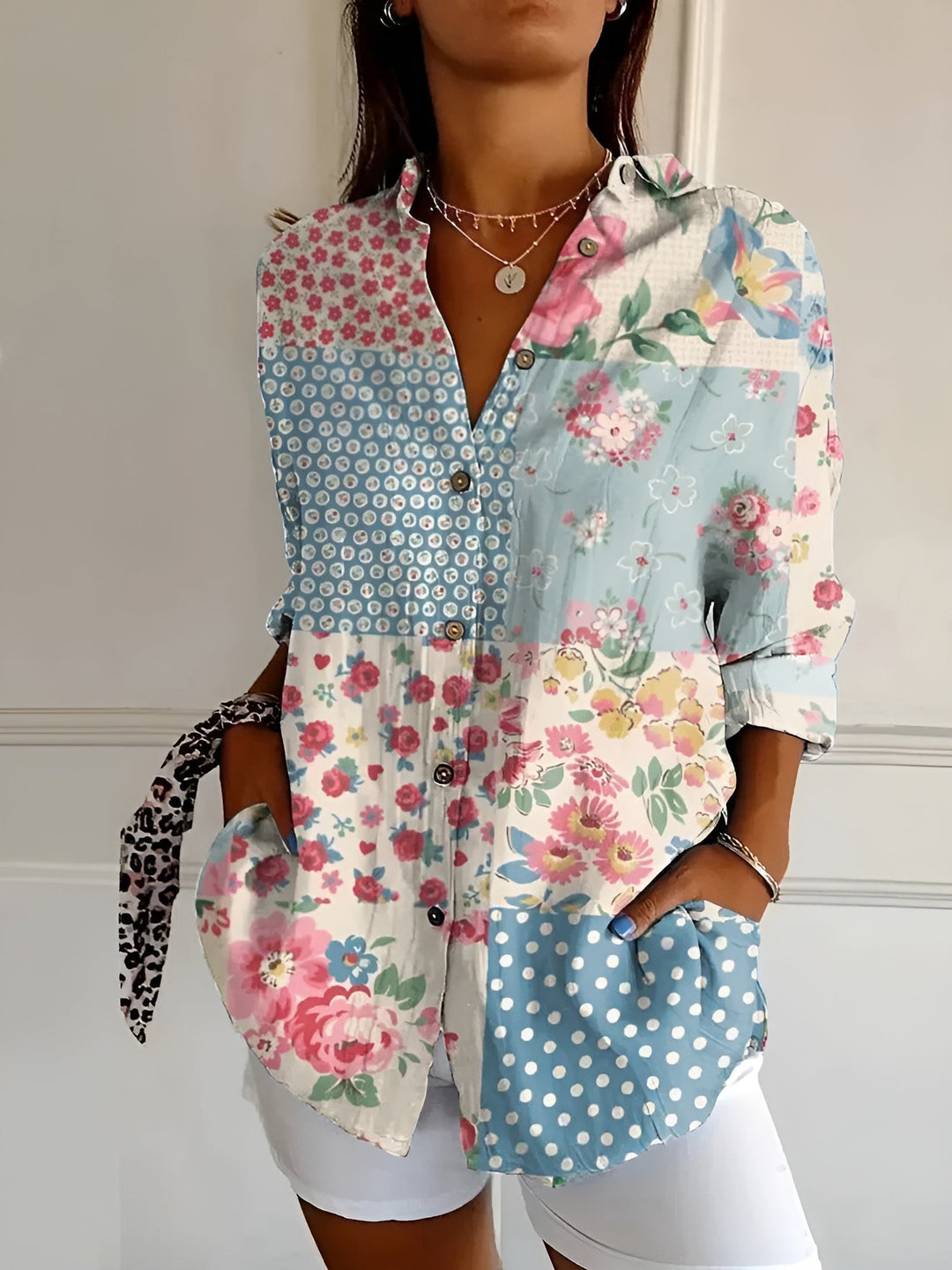 Maja™ – Vintage Floral Print Blouse