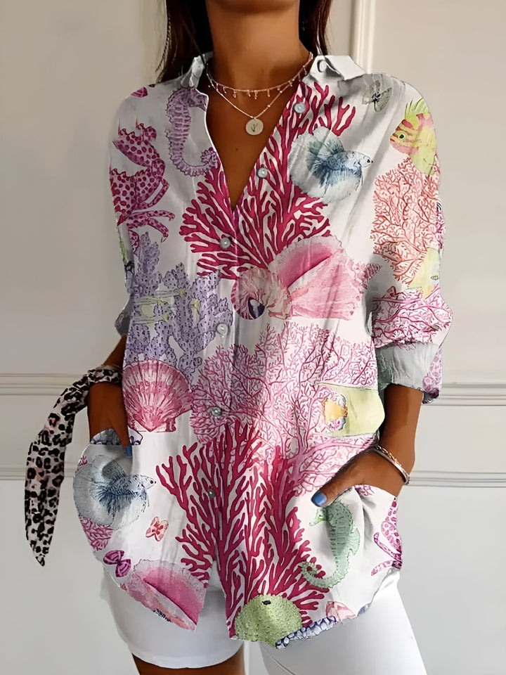 Maja™ – Vintage Floral Print Blouse