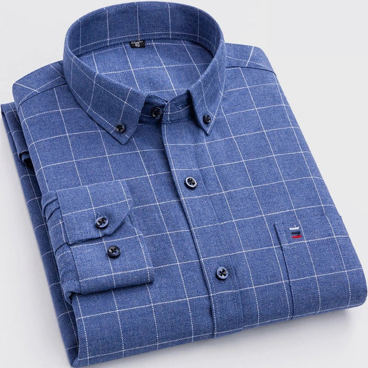 Joseph™ - Elegant Checkered Long Sleeve Shirt
