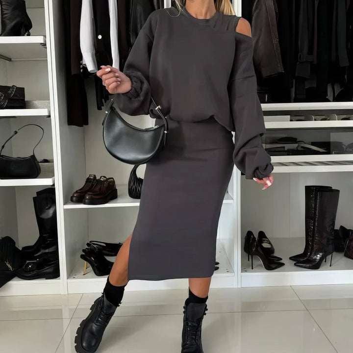 Marissa™ - 2 Piece Sleeveless Sweatshirt and Dress Set